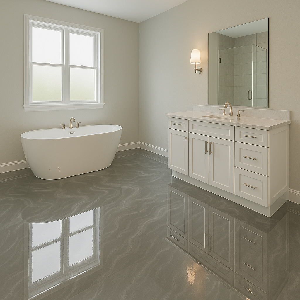Modern epoxy flooring